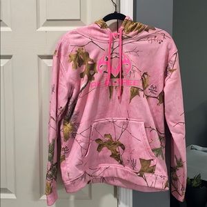 Pink hoodie with camo